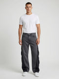 Jeans  Baggy Side Zip Black – Made in Italy