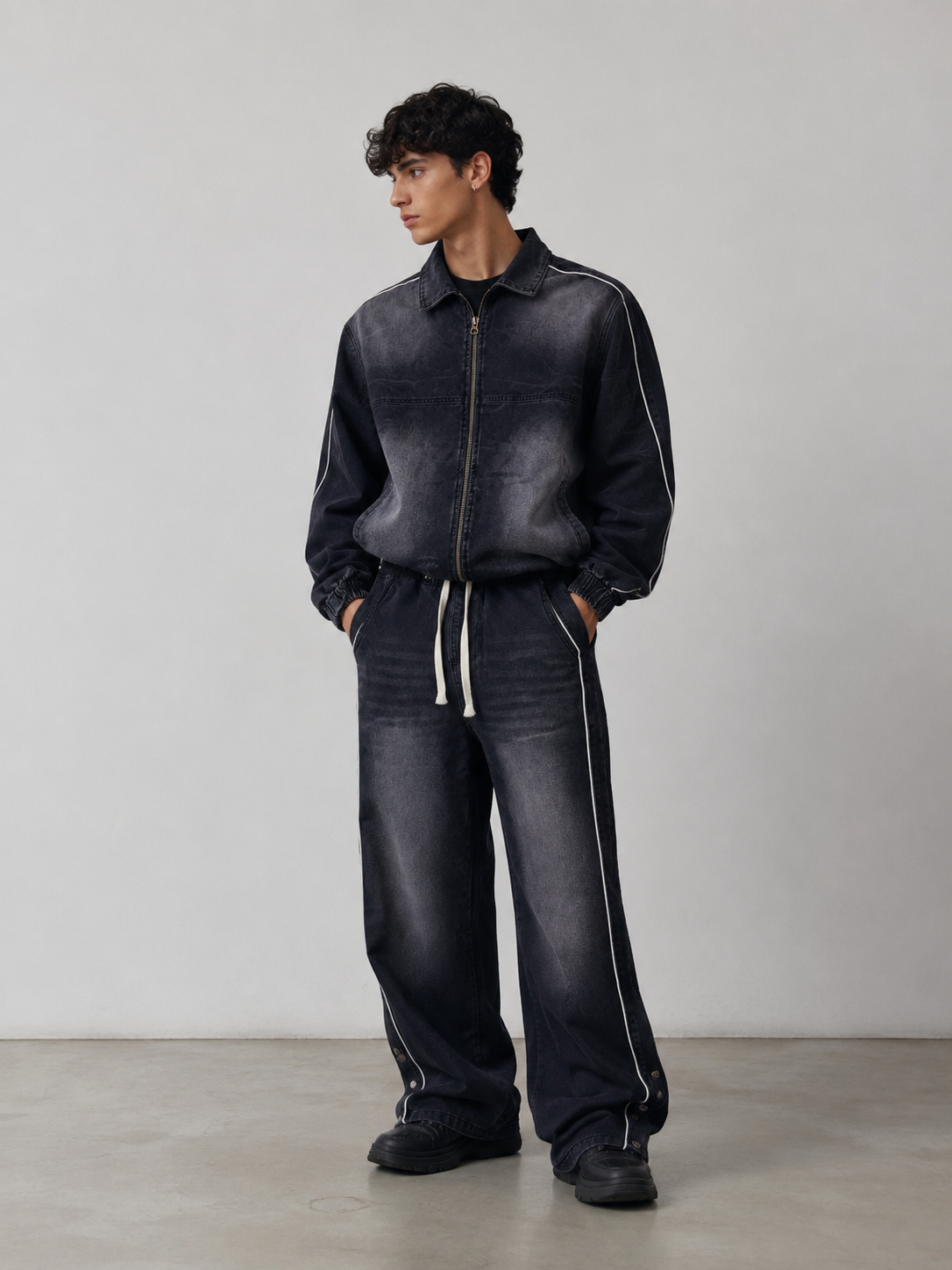 Completo Denim Black – Giacca & Pantalone
