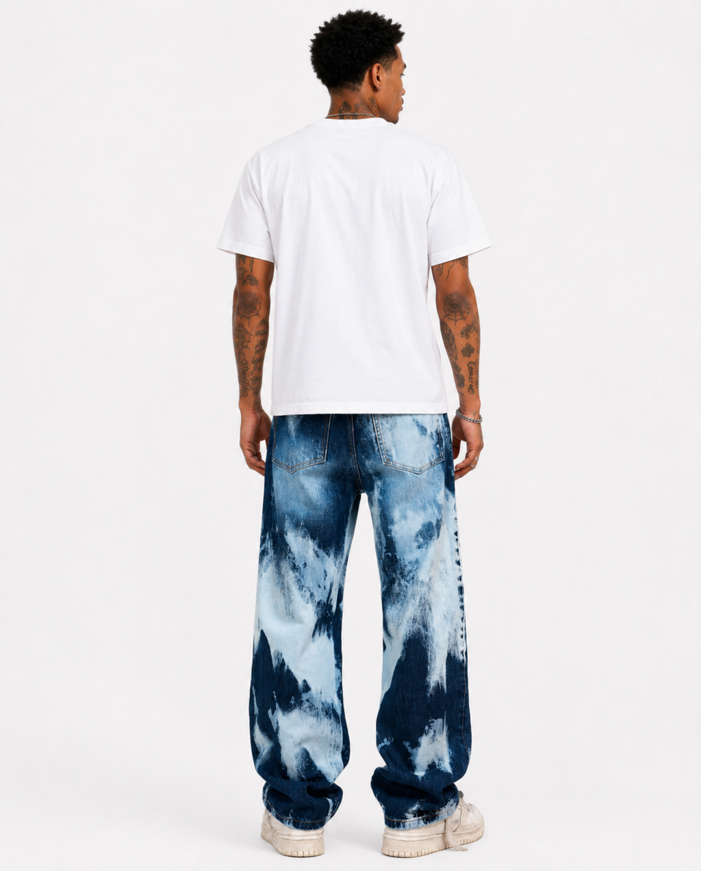 Jeans Baggy Bleach Splash – Made in Italy