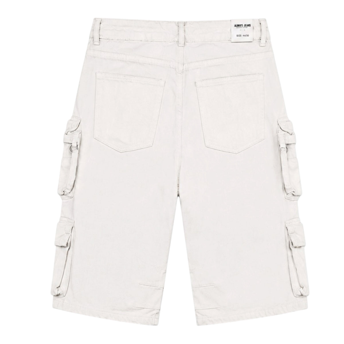 Jorts cargo baggy uomo bianchi – Modello multitasche