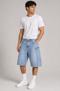 Jorts Baggy Wrap Pocket Light Blue