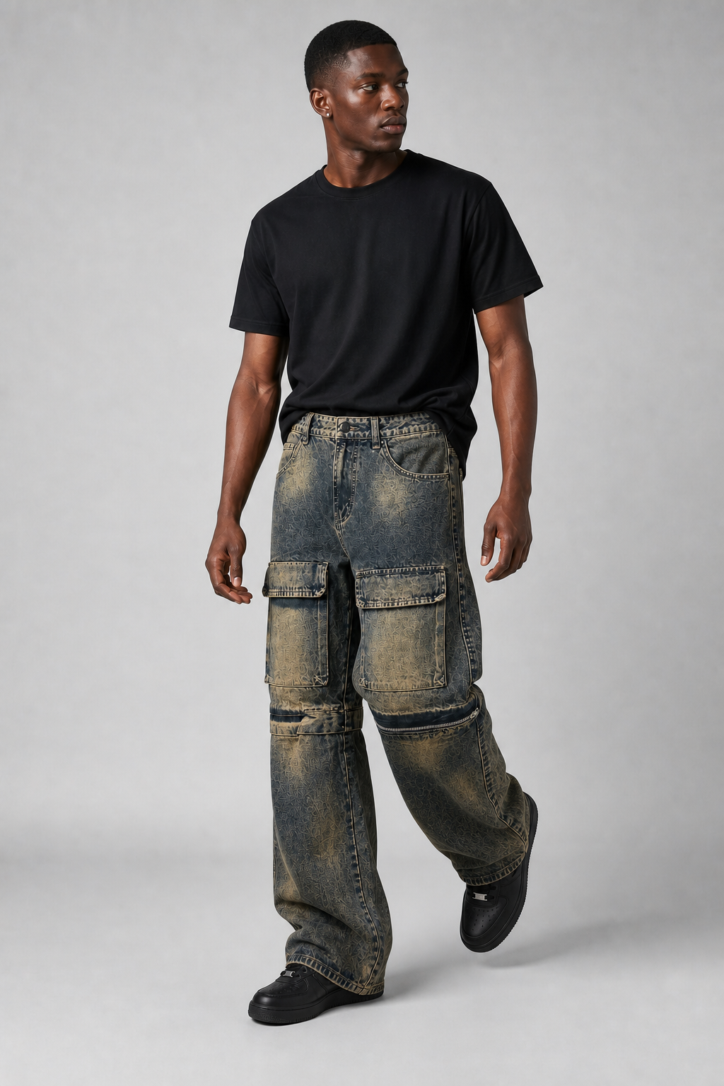 Jeans Cargo 2-in-1 Convertibili in Jorts