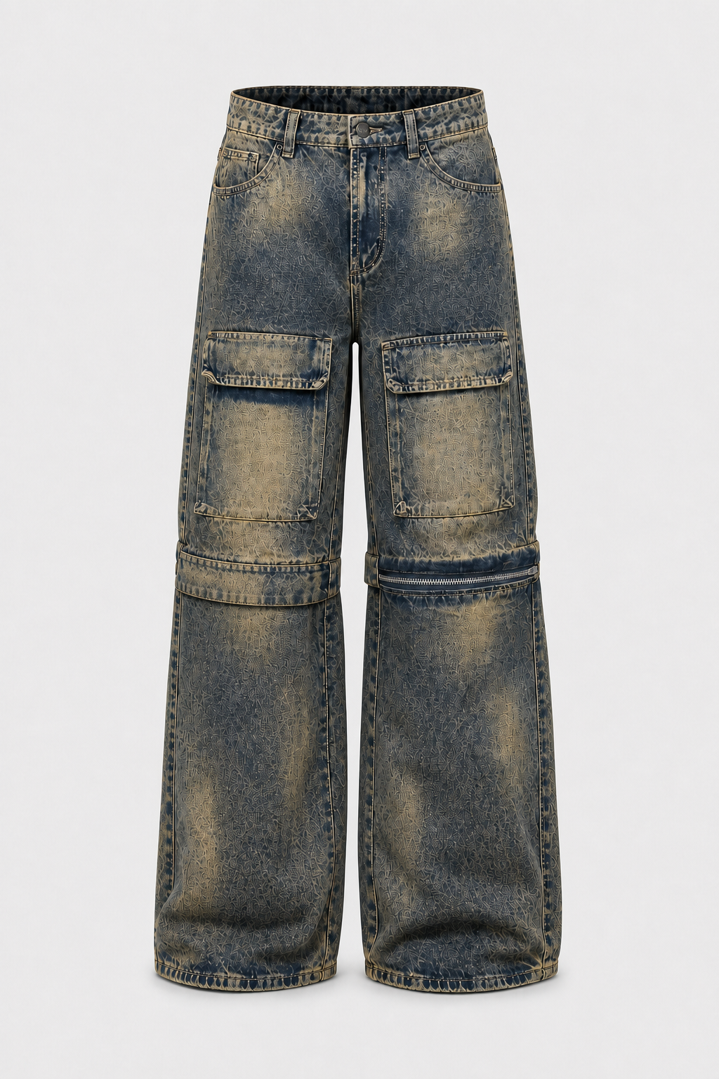 Jeans Cargo 2-in-1 Convertibili in Jorts