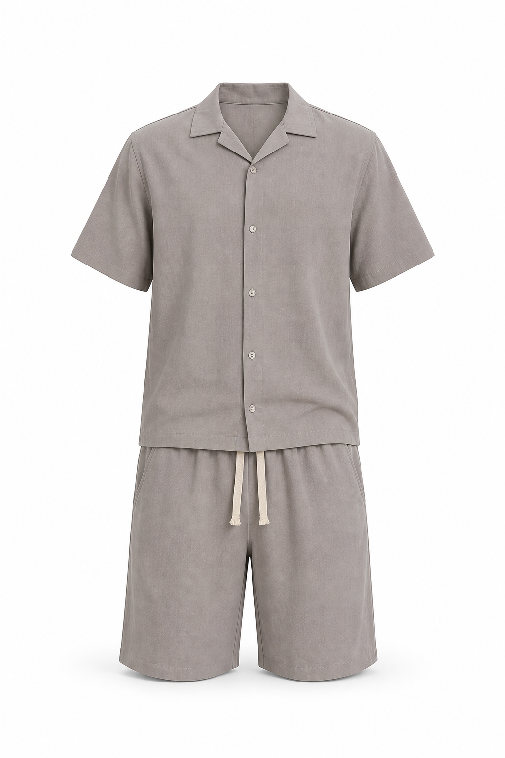 Completo Estivo Uomo Camicia e Bermuda – Tortora