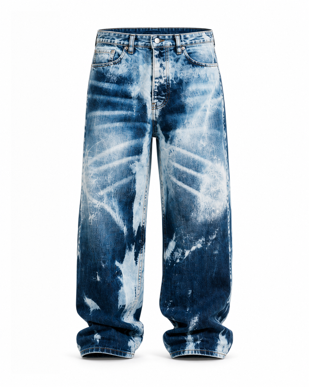 Jeans Baggy Bleach Splash – Made in Italy