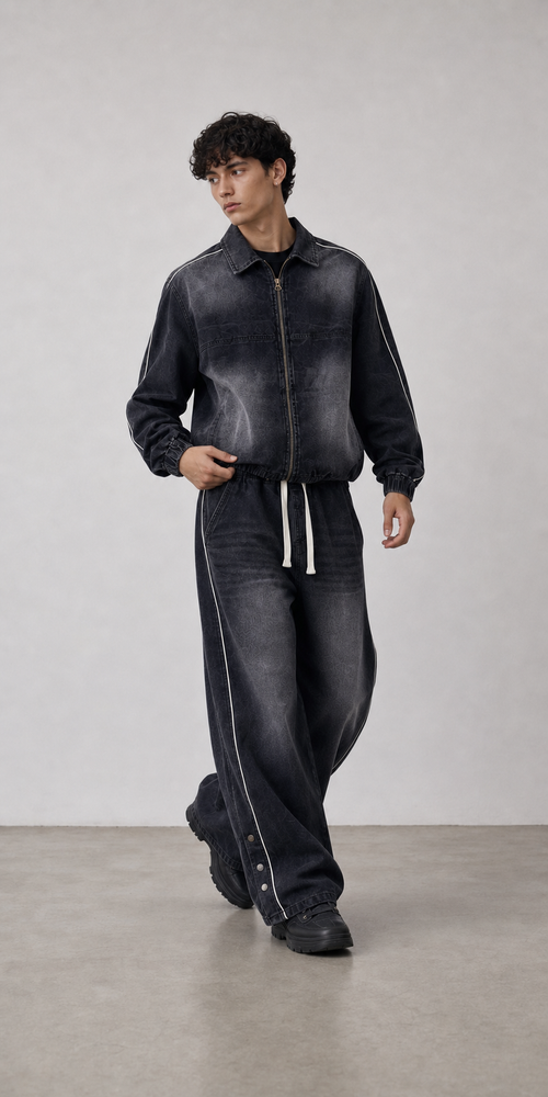 Completo Denim Black – Giacca & Pantalone