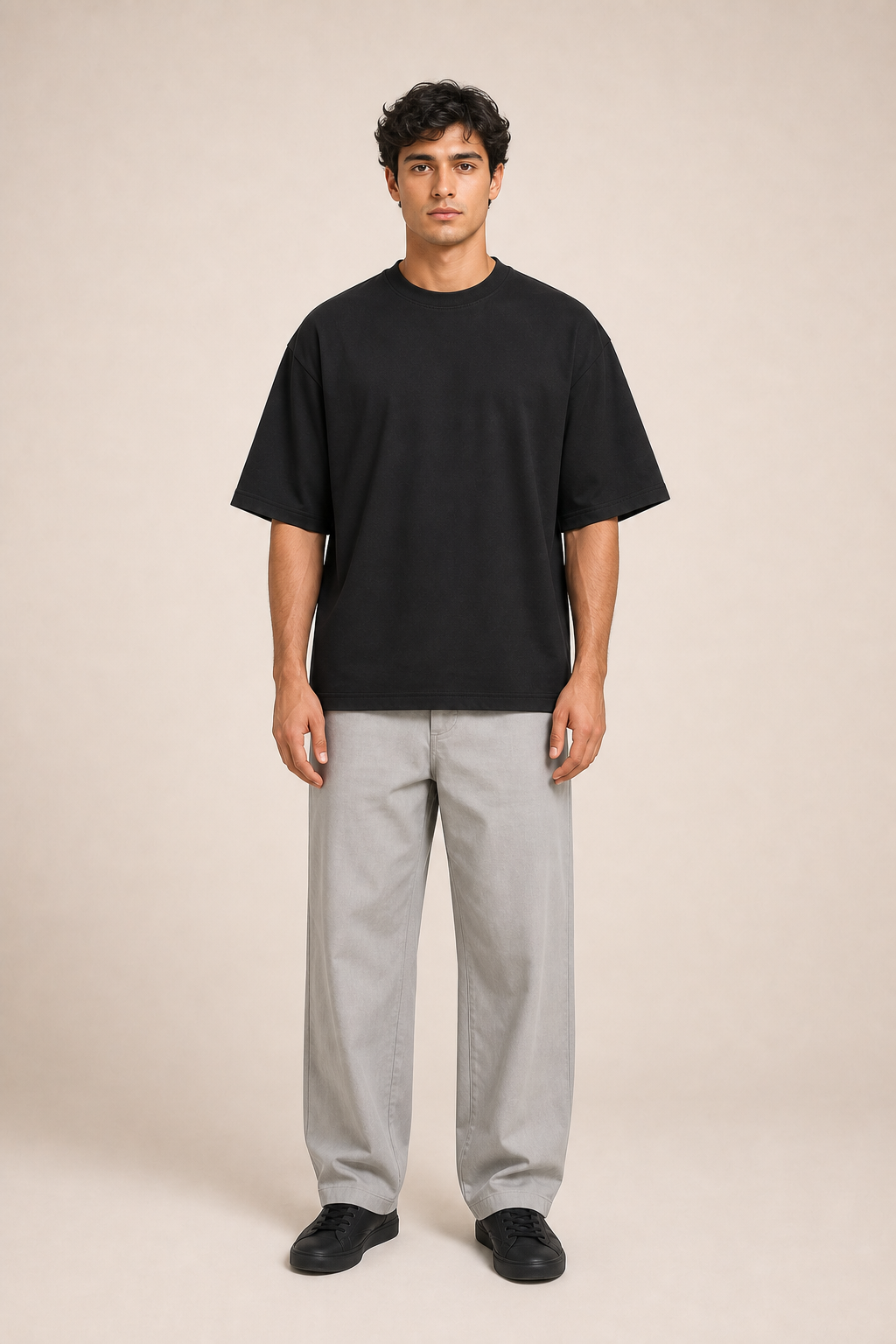 T-shirt Oversize Nera "Come Ti Soffro"