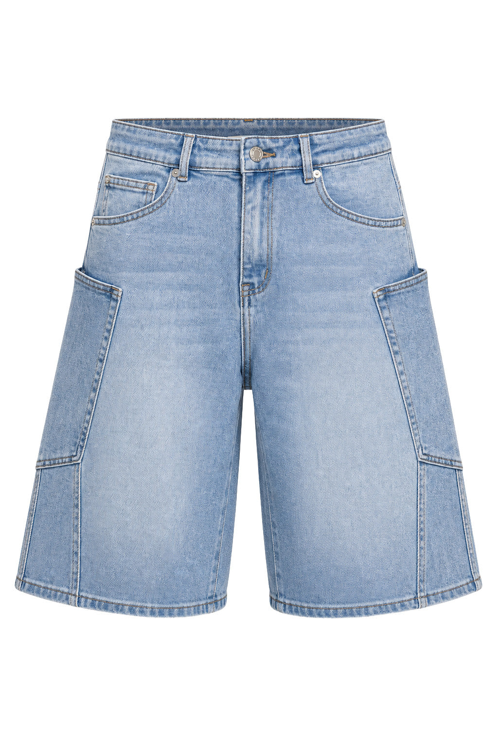 Jorts baggy uomo azzurri – Maxi tasche avvolgenti