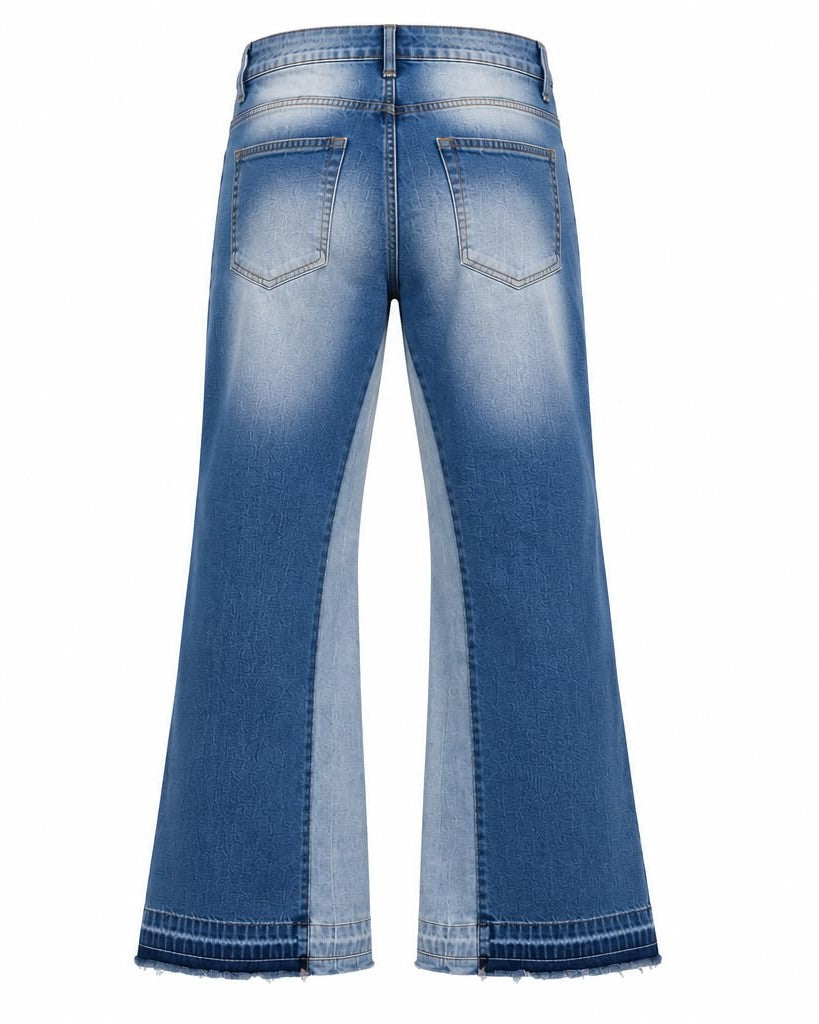 Jeans Wide Leg Bicolore – Made in Italy