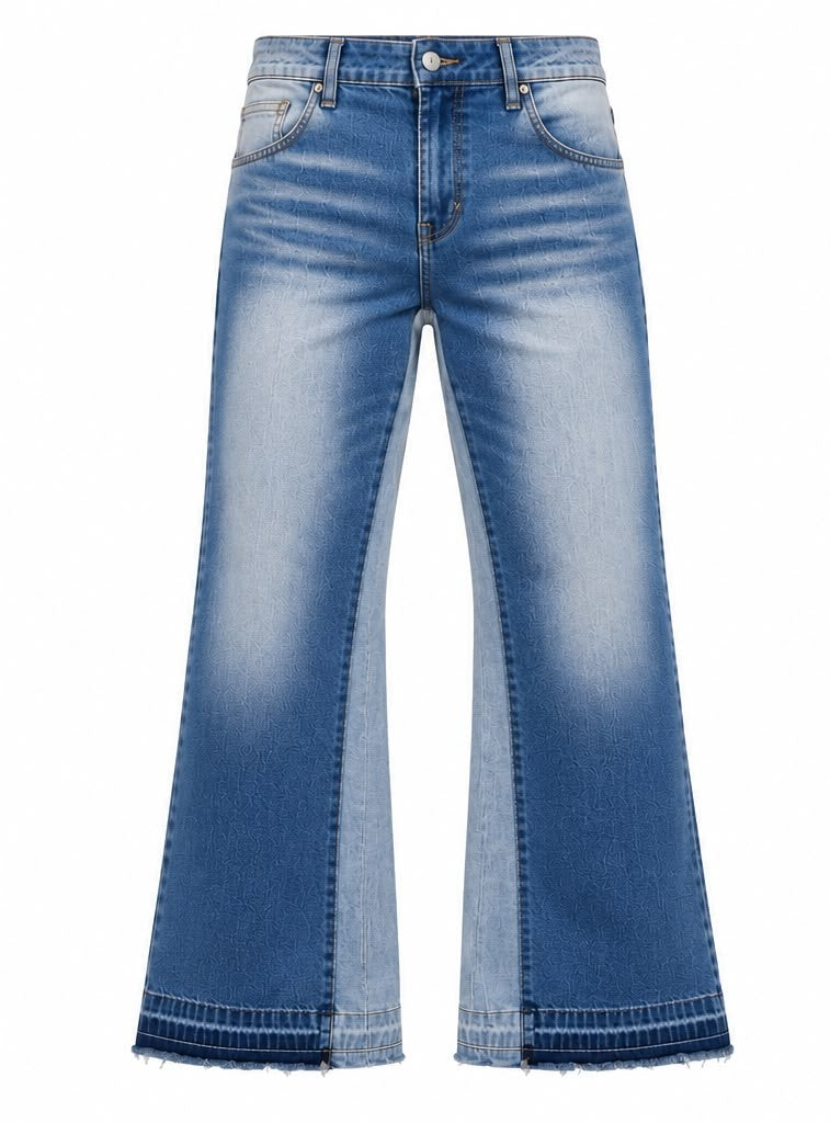 Jeans Wide Leg Bicolore – Made in Italy
