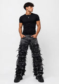 Jeans Baggy Black frayed