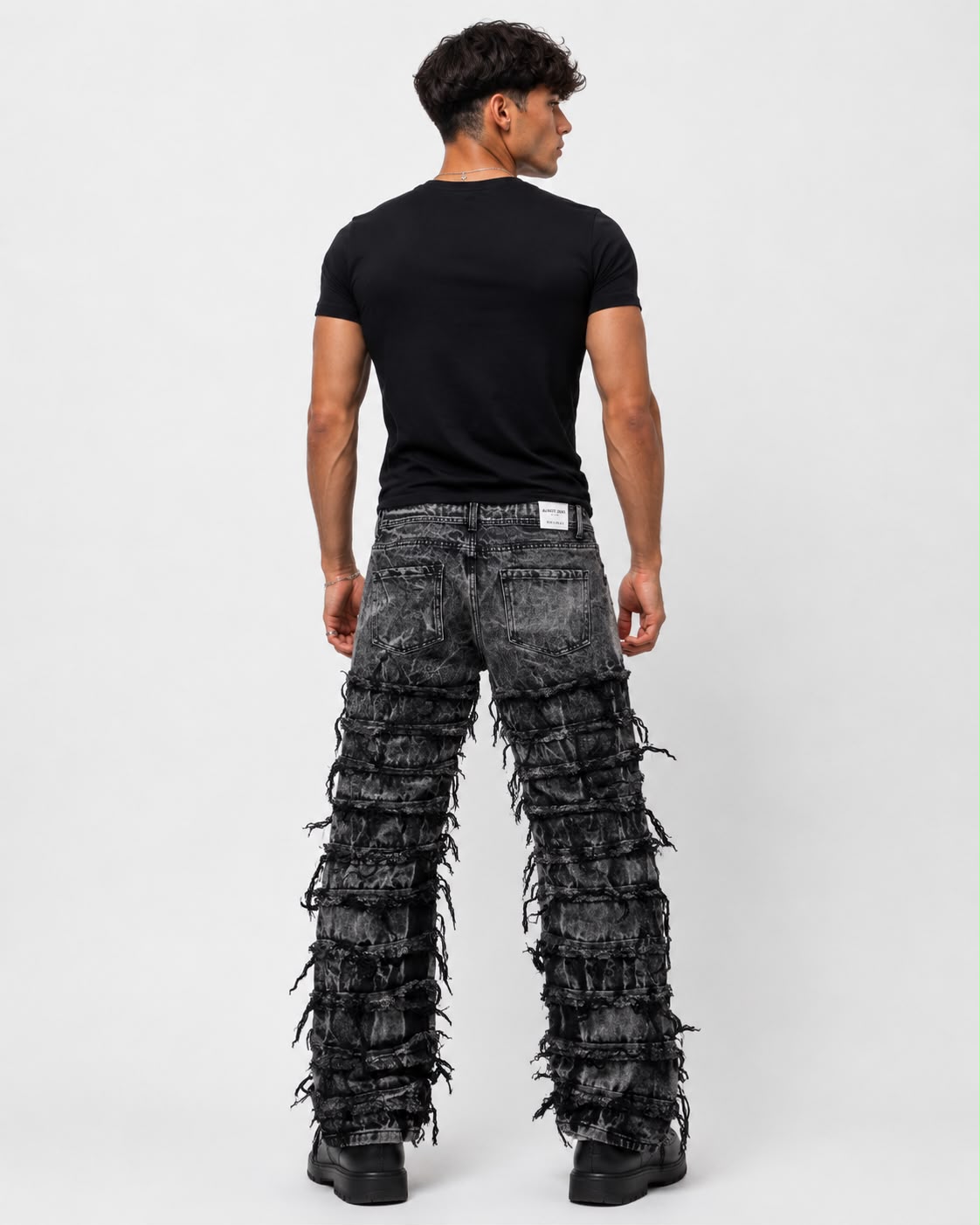 Jeans Baggy Black frayed