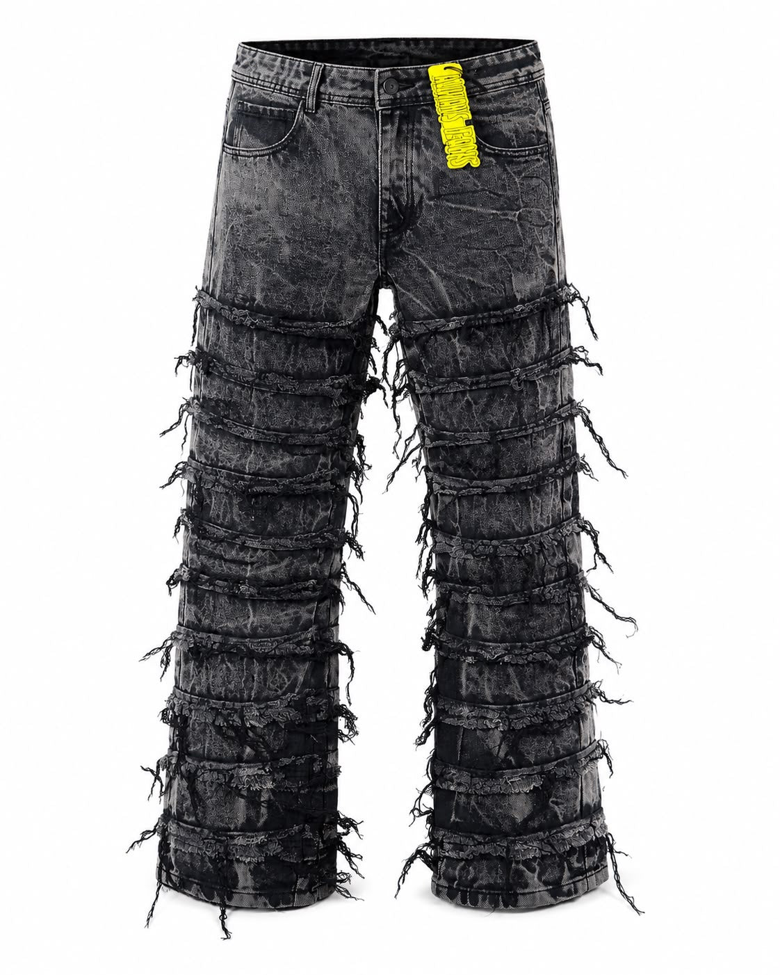 Jeans Baggy Black frayed