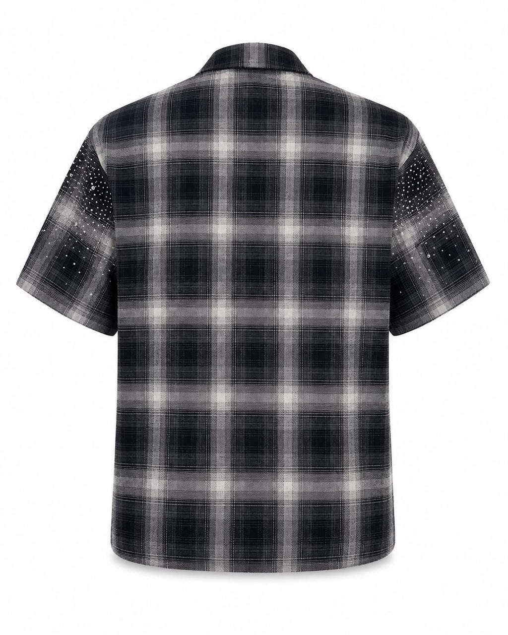 Camicia Oversize a Quadri con Strass – STARDUST
