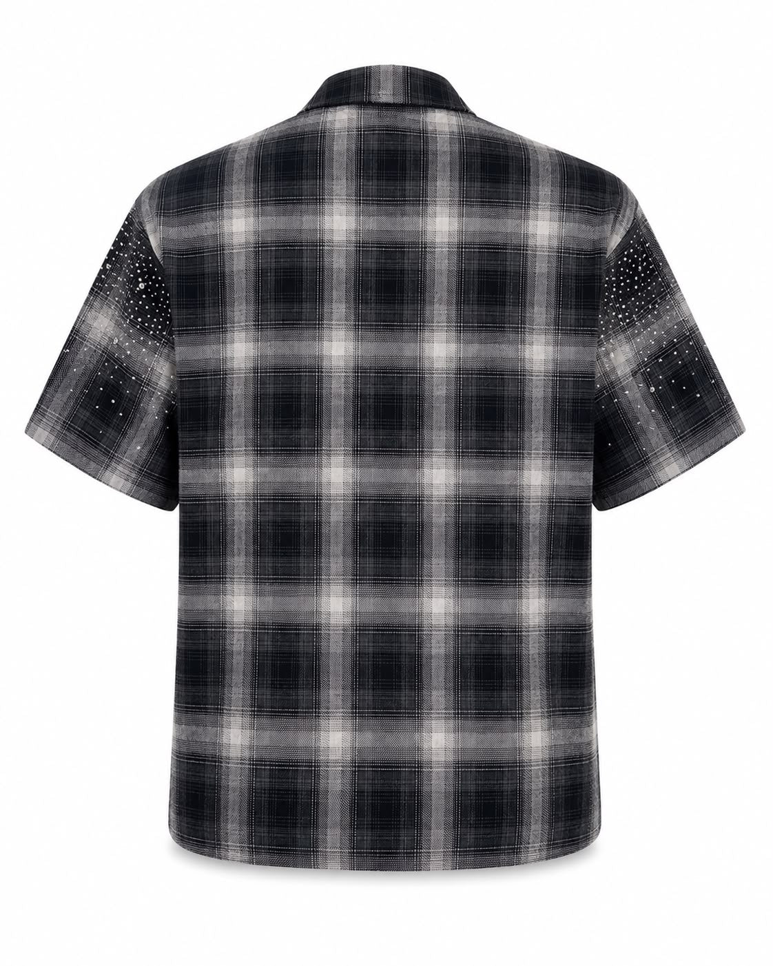 Camicia Oversize a Quadri con Strass – STARDUST