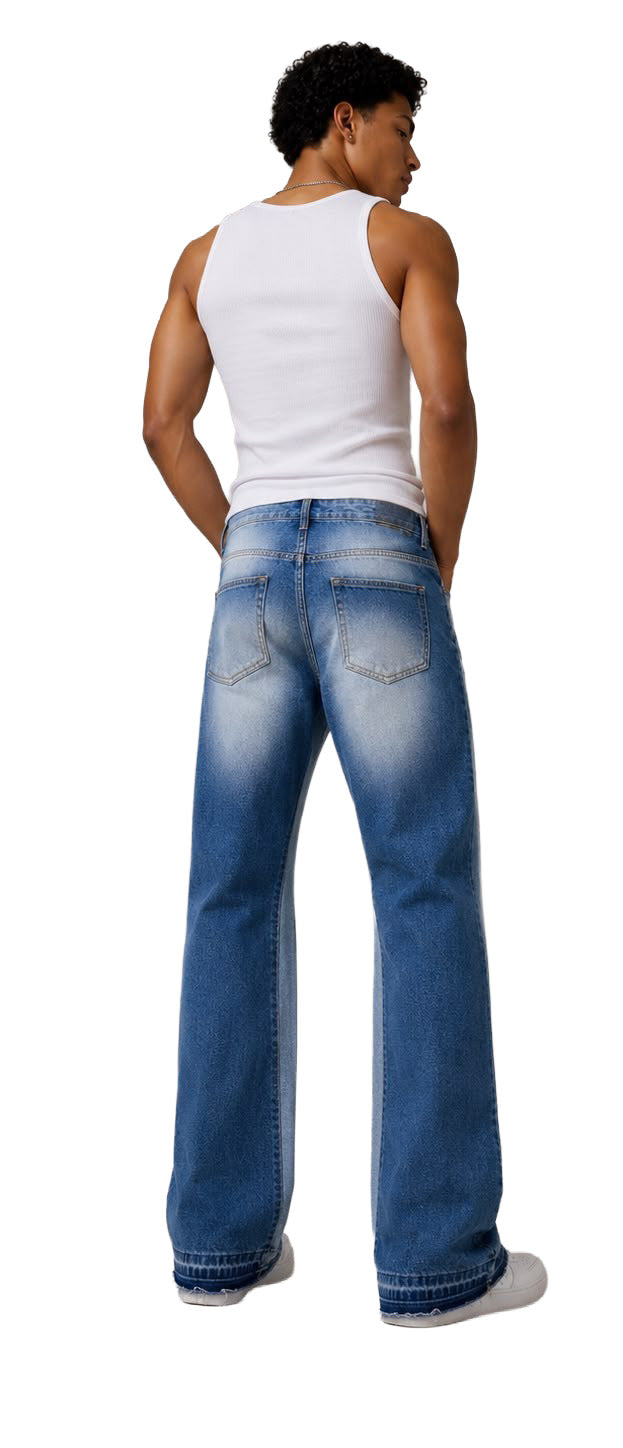 Jeans Wide Leg Bicolore - Made in Italy