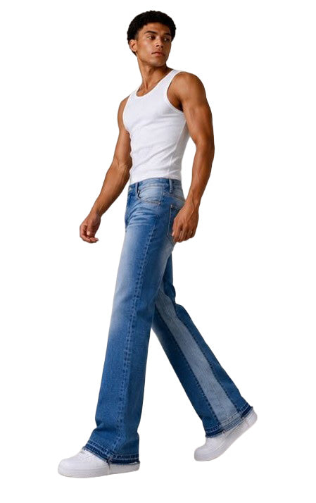 Jeans Wide Leg Bicolore - Made in Italy