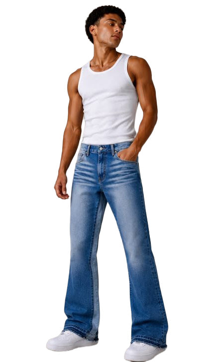 Jeans Wide Leg Bicolore - Made in Italy
