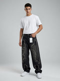 Jeans Baggy Balloon Nero Patchwork – RIFTED