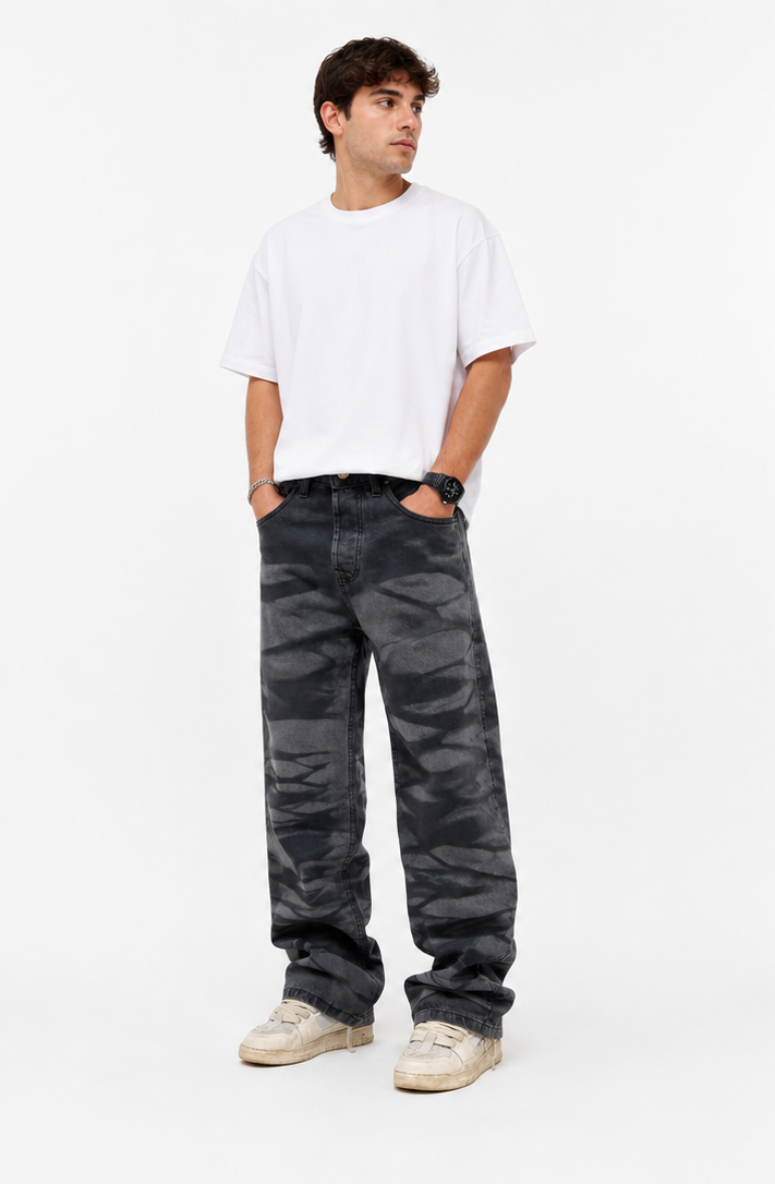 Jeans Baggy Shadow Wash – Made in Italy